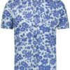 R2 Overhemd Korte Mouwen Bloemen Blauw 2 R2 Overhemd Korte Mouwen Bloemen Blauw -Kleding Kortingswinkel 73988 1