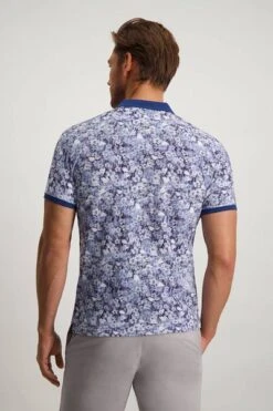 State Of Art Polo Pique Bloemenprint Donkerblauw -Kleding Kortingswinkel 73996 3