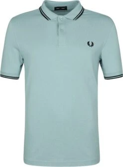 Fred Perry Polo Twin Tipped M3600 Zilverblauw -Kleding Kortingswinkel 74196 2 1