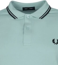Fred Perry Polo Twin Tipped M3600 Zilverblauw -Kleding Kortingswinkel 74196 3