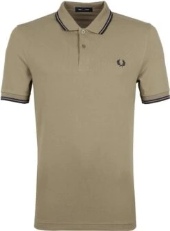 Fred Perry Polo Twin Tipped M3600 Lichtbruin -Kleding Kortingswinkel 74197 2 1