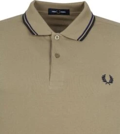 Fred Perry Polo Twin Tipped M3600 Lichtbruin -Kleding Kortingswinkel 74197 3 1