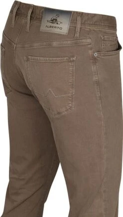 Alberto Pipe Broek Bruin -Kleding Kortingswinkel 74212 3
