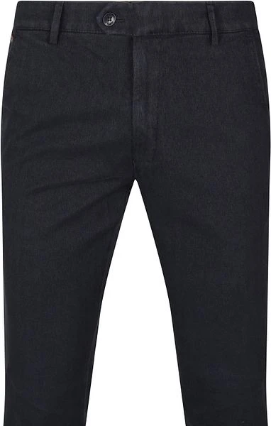 Meyer Chino Bonn Herringbone Donkerblauw 4 Meyer Chino Bonn Herringbone Donkerblauw - Afbeelding 2