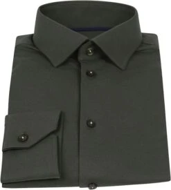 Ledub Tricot Overhemd Donkergroen -Kleding Kortingswinkel 74327 3 1
