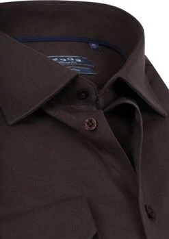 Ledub Tricot Overhemd Donkerbruin -Kleding Kortingswinkel 74328 2