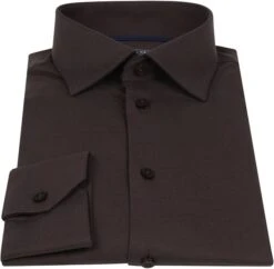Ledub Tricot Overhemd Donkerbruin -Kleding Kortingswinkel 74328 3