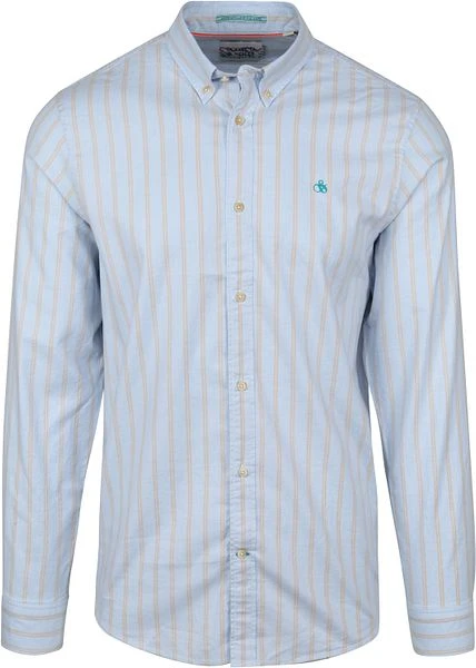 Scotch And Soda Overhemd Gestreept Lichtblauw 3 Scotch And Soda Overhemd Gestreept Lichtblauw