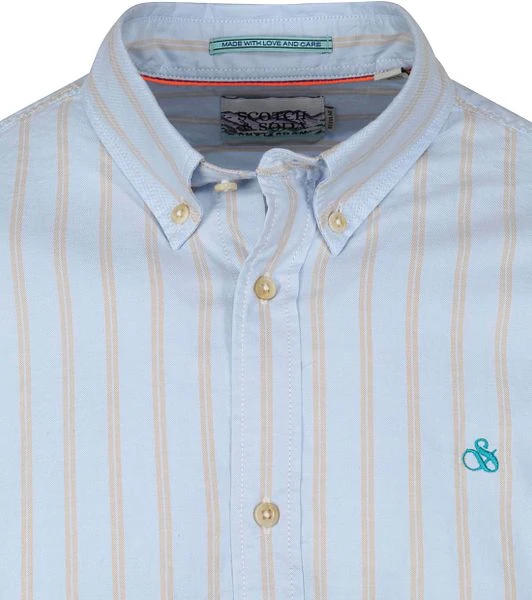 Scotch And Soda Overhemd Gestreept Lichtblauw 6 Scotch And Soda Overhemd Gestreept Lichtblauw - Afbeelding 4