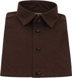 OLYMP Luxor Overhemd Modern Fit Bruin 10 OLYMP Luxor Overhemd Modern Fit Bruin -Kleding Kortingswinkel 74353 3