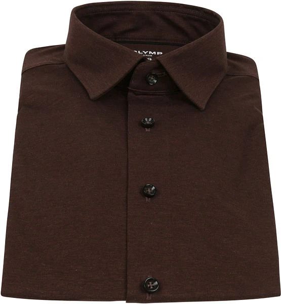 OLYMP Luxor Overhemd Modern Fit Bruin 5 OLYMP Luxor Overhemd Modern Fit Bruin - Afbeelding 3