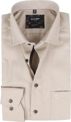 Olymp Luxor Overhemd Beige 11 Olymp Luxor Overhemd Beige -Kleding Kortingswinkel 74365 1 1