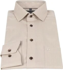 Olymp Luxor Overhemd Beige 13 Olymp Luxor Overhemd Beige -Kleding Kortingswinkel 74365 3 1