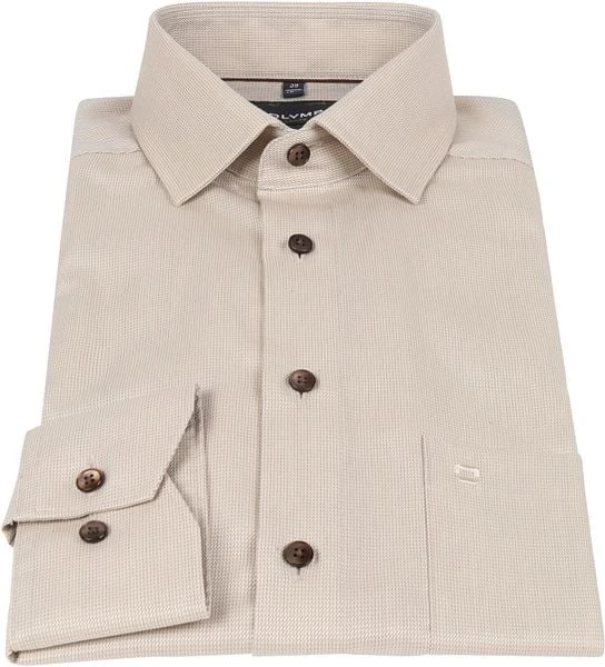 Olymp Luxor Overhemd Beige 8 Olymp Luxor Overhemd Beige - Afbeelding 6