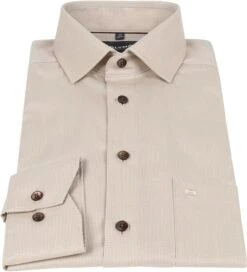 Olymp Luxor Overhemd Beige 10 Olymp Luxor Overhemd Beige -Kleding Kortingswinkel 74365 3
