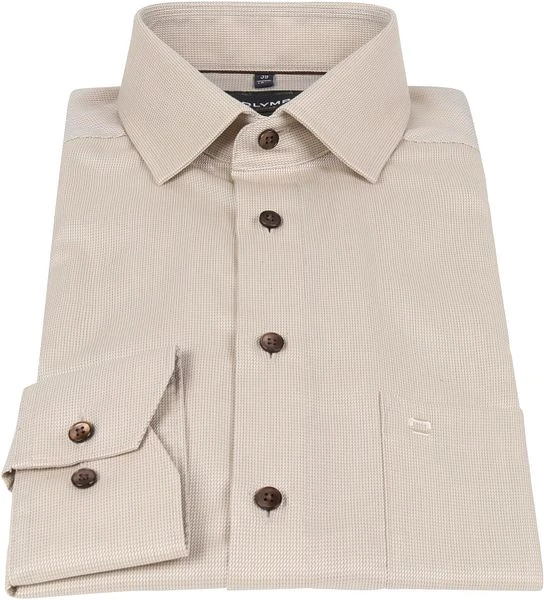 Olymp Luxor Overhemd Beige 5 Olymp Luxor Overhemd Beige - Afbeelding 3