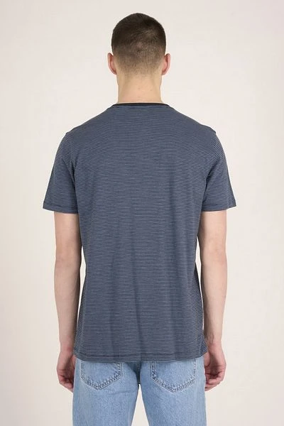 KnowledgeCotton Apparel T-shirt Desert Sun Streep Blauw 5 KnowledgeCotton Apparel T-shirt Desert Sun Streep Blauw - Afbeelding 3