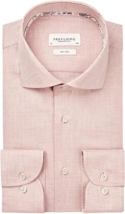 Profuomo Overhemd Roze Stretch