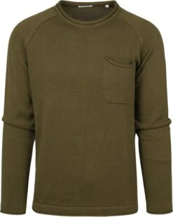KnowledgeCotton Apparel Sweater Olijf Groen