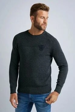 PME Legend Trui O-Neck Antraciet -Kleding Kortingswinkel 74435 4 1