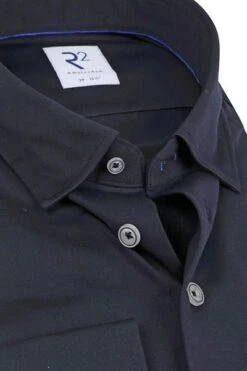 R2 Overhemd Uni Donkerblauw 12 R2 Overhemd Uni Donkerblauw -Kleding Kortingswinkel 74511 2 1