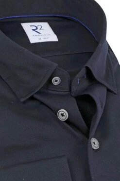 R2 Overhemd Uni Donkerblauw 9 R2 Overhemd Uni Donkerblauw -Kleding Kortingswinkel 74511 2