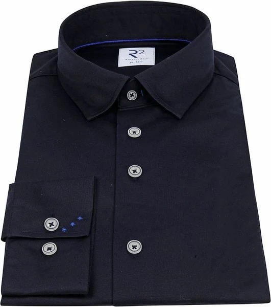 R2 Overhemd Uni Donkerblauw 8 R2 Overhemd Uni Donkerblauw - Afbeelding 6