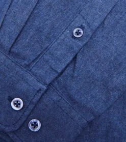 KnowledgeCotton Apparel Overhemd Donkerblauw -Kleding Kortingswinkel 74530 5