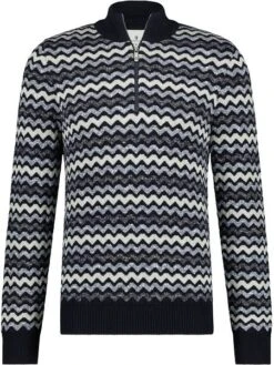 State Of Art Half Zip Donkerblauw Print -Kleding Kortingswinkel 74541 1 1