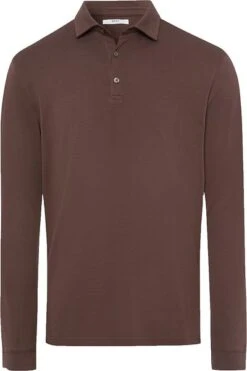 Brax Longsleeve Polo Pirlo Bruin