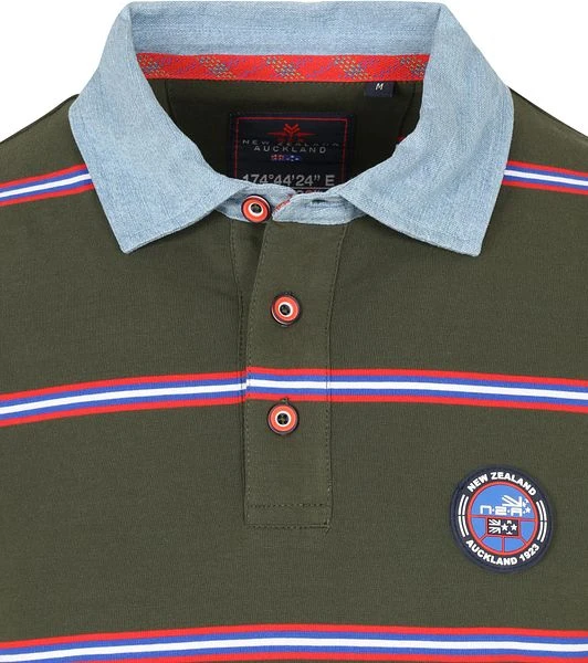 NZA Polo Franz Josef Strepen Donkergroen 5 NZA Polo Franz Josef Strepen Donkergroen - Afbeelding 3