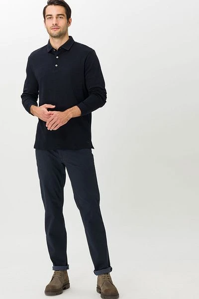 Brax Cadiz Broek Five Pocket Donkerblauw Print 4 Brax Cadiz Broek Five Pocket Donkerblauw Print - Afbeelding 2