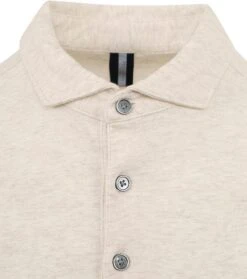 Profuomo Longsleeve Polo Beige Melange -Kleding Kortingswinkel 74650 5
