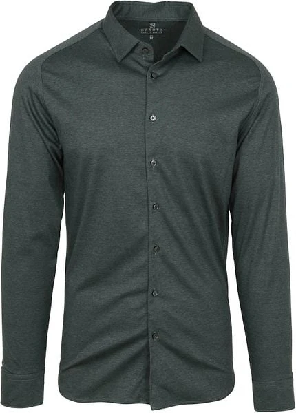 Desoto Overhemd Strijkvrij Groen 7 Desoto Overhemd Strijkvrij Groen - Afbeelding 5