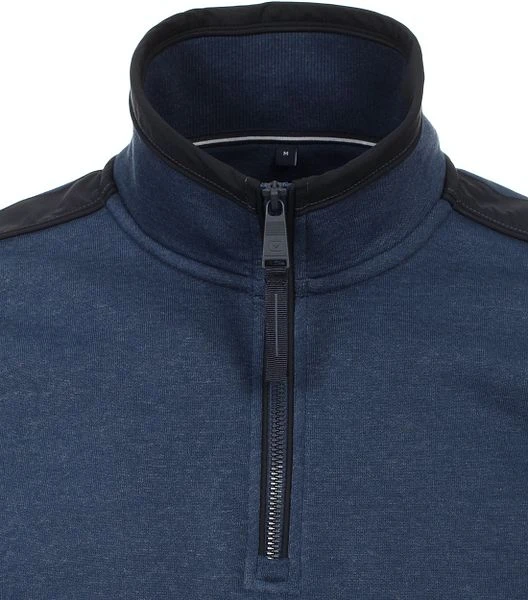 Casa Moda Half Zip Trui Donkerblauw Indigo 4 Casa Moda Half Zip Trui Donkerblauw Indigo - Afbeelding 2