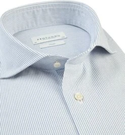 Profuomo Travel Shirt Lichtblauw Melange -Kleding Kortingswinkel 74708 2 1