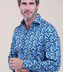 R2 Overhemd Blauw Lampen -Kleding Kortingswinkel 74718 3