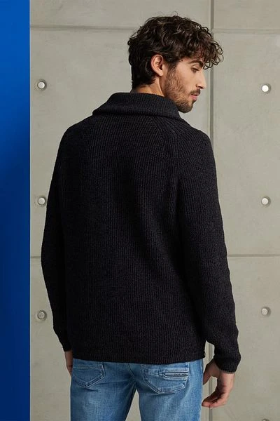 Cast Iron Half Zip Trui Zwart 5 Cast Iron Half Zip Trui Zwart - Afbeelding 3