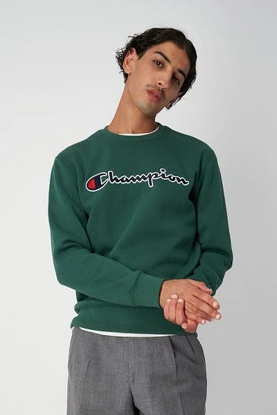Champion Sweater Script Logo Groen 4 Champion Sweater Script Logo Groen - Afbeelding 2