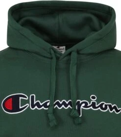 Champion Hoodie Logo Donkergroen -Kleding Kortingswinkel 74877 2