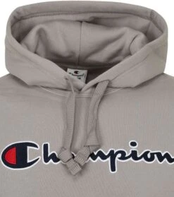 Champion Hoodie Logo Grijs -Kleding Kortingswinkel 74880 2