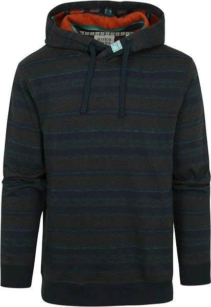 Scotch And Soda Hoodie Contrast Donkergroen 3 Scotch And Soda Hoodie Contrast Donkergroen