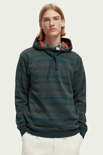 Scotch And Soda Hoodie Contrast Donkergroen 4 Scotch And Soda Hoodie Contrast Donkergroen - Afbeelding 2