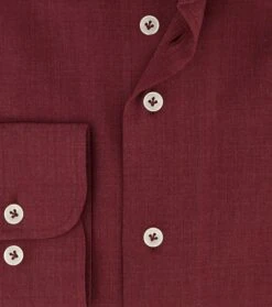 R2 Overhemd Merino Wol Bordeaux -Kleding Kortingswinkel 74923 5