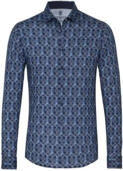 Desoto Overhemd Cirkels Donkerblauw -Kleding Kortingswinkel 74975 1 1