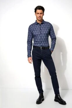 Desoto Overhemd Cirkels Donkerblauw -Kleding Kortingswinkel 74975 5