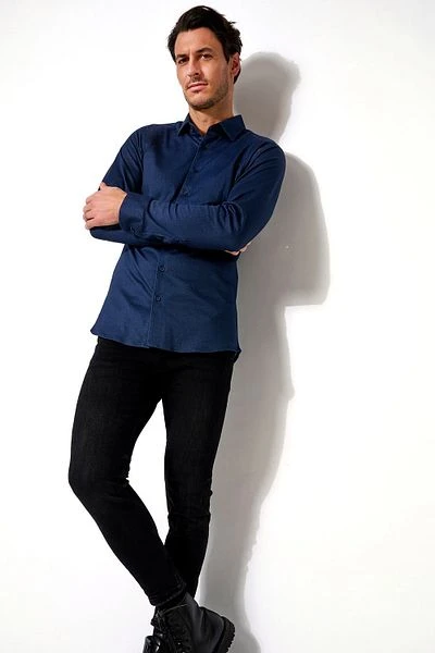 Desoto Overhemd Donkerblauw 4 Desoto Overhemd Donkerblauw - Afbeelding 2