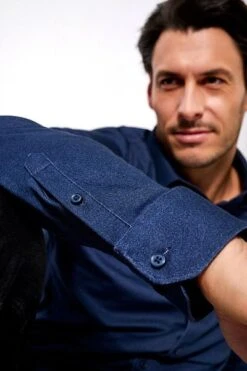 Desoto Overhemd Donkerblauw 12 Desoto Overhemd Donkerblauw -Kleding Kortingswinkel 74979 5