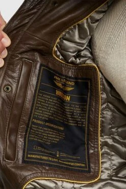PME Legend Jas Hudson Leer Bruin -Kleding Kortingswinkel 75121 6