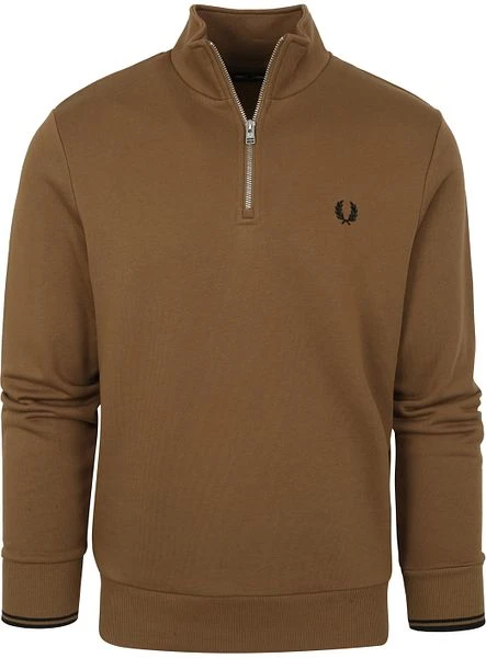 Fred Perry Half Zip Trui Bruin 3 Fred Perry Half Zip Trui Bruin
